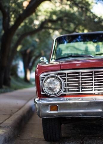 Vintage car in the street